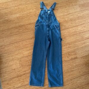 Hisea medium wash full length denim overalls